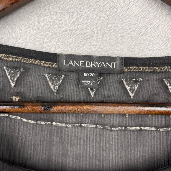 Lane Bryant Womens Swim Cover Up SZ 18/20 Black Boho Aztec Beach Resort Summer - Picture 5 of 9